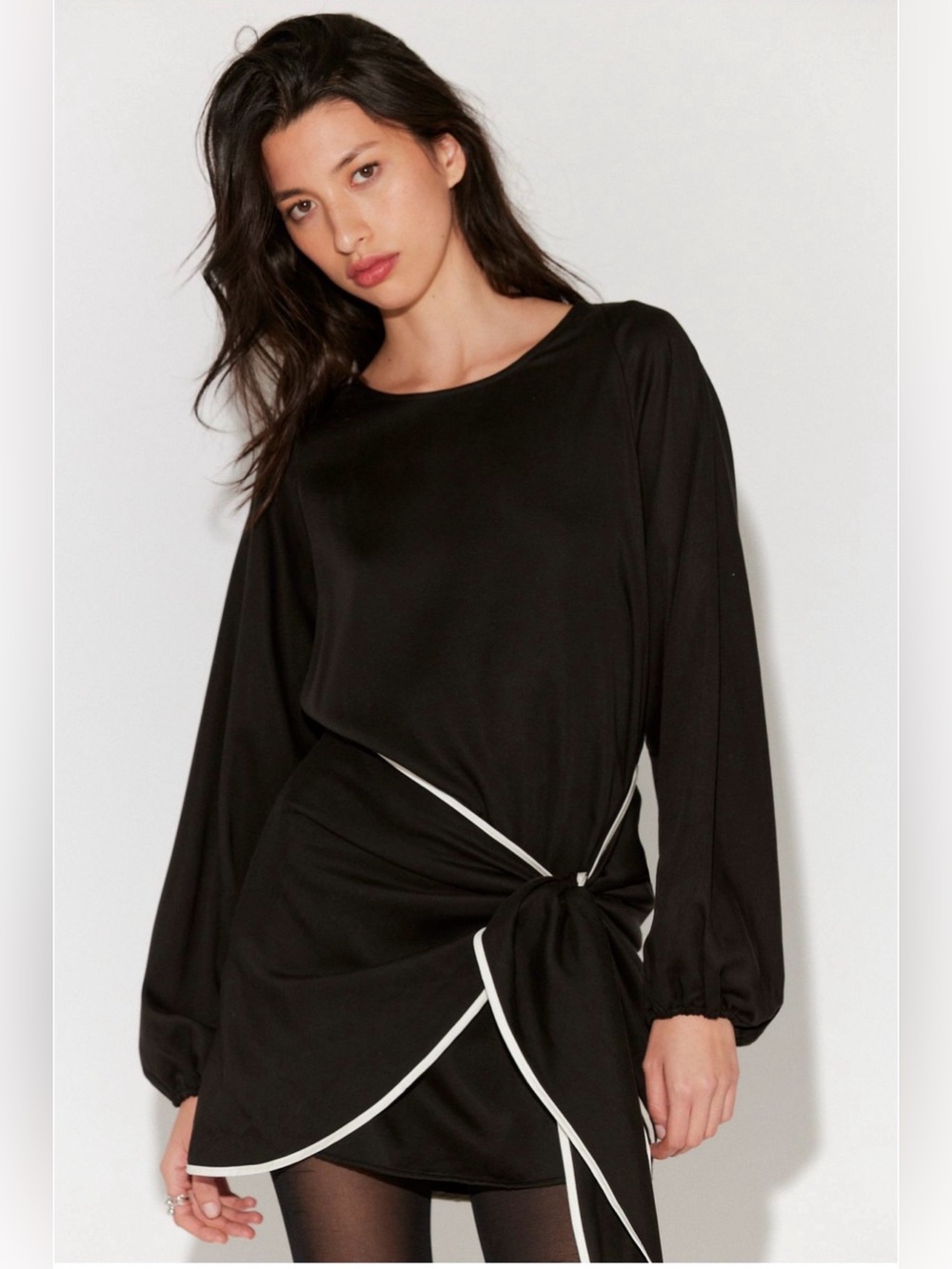 THIRD FORM Linger Batwing Mini Dress Black Nocturne Size 6 NWT Rare